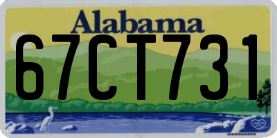 AL license plate 67CT731