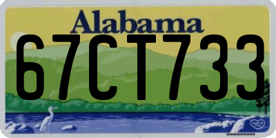AL license plate 67CT733