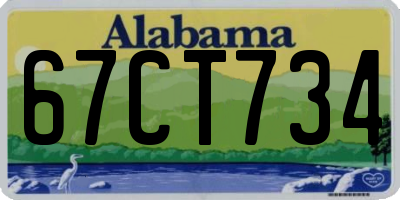 AL license plate 67CT734