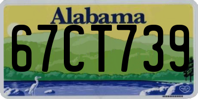 AL license plate 67CT739