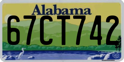 AL license plate 67CT742
