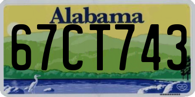 AL license plate 67CT743