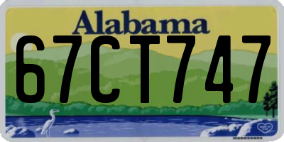 AL license plate 67CT747