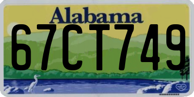AL license plate 67CT749