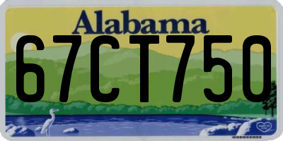AL license plate 67CT750