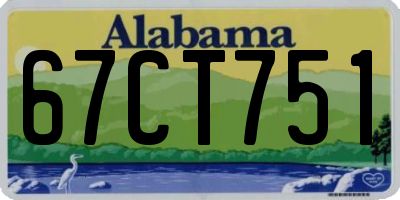 AL license plate 67CT751