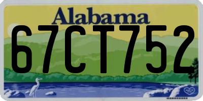 AL license plate 67CT752