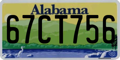 AL license plate 67CT756