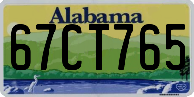 AL license plate 67CT765