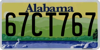 AL license plate 67CT767