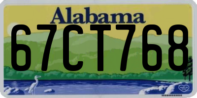 AL license plate 67CT768