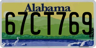 AL license plate 67CT769
