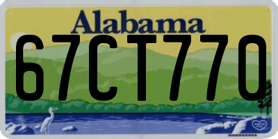 AL license plate 67CT770