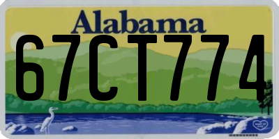 AL license plate 67CT774