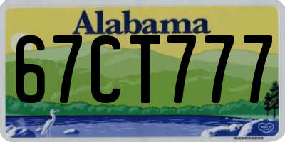 AL license plate 67CT777