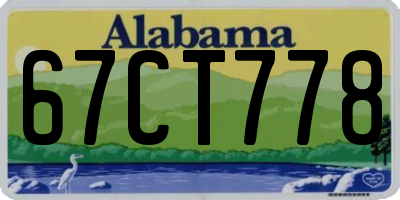 AL license plate 67CT778