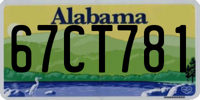 AL license plate 67CT781