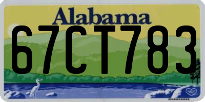 AL license plate 67CT783