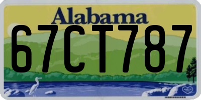 AL license plate 67CT787