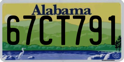 AL license plate 67CT791