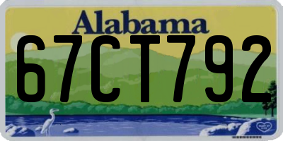 AL license plate 67CT792