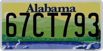 AL license plate 67CT793