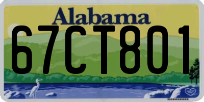 AL license plate 67CT801