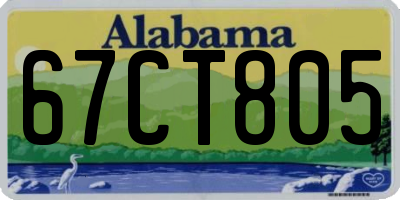 AL license plate 67CT805