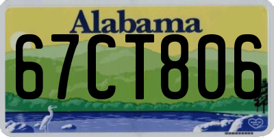 AL license plate 67CT806