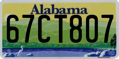 AL license plate 67CT807
