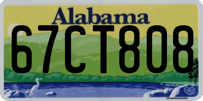AL license plate 67CT808