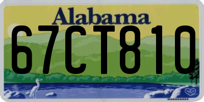 AL license plate 67CT810