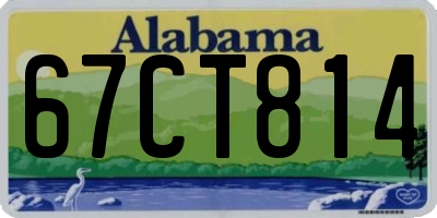AL license plate 67CT814