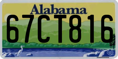 AL license plate 67CT816