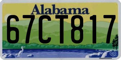 AL license plate 67CT817
