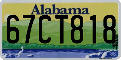 AL license plate 67CT818