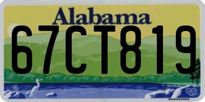 AL license plate 67CT819
