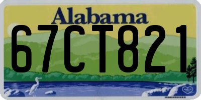 AL license plate 67CT821