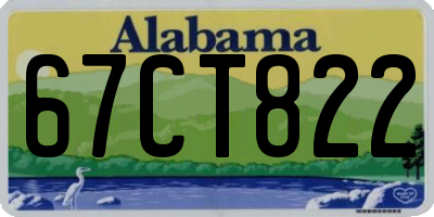 AL license plate 67CT822