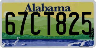 AL license plate 67CT825
