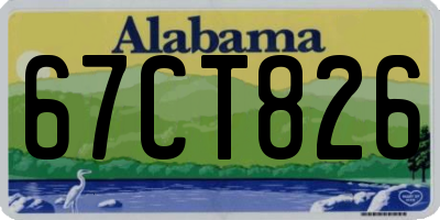 AL license plate 67CT826