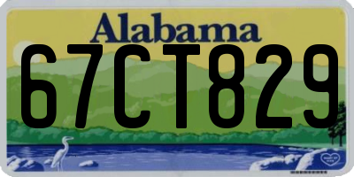 AL license plate 67CT829