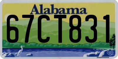 AL license plate 67CT831