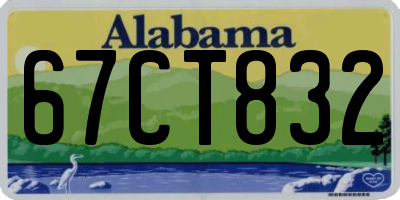 AL license plate 67CT832