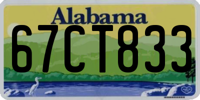 AL license plate 67CT833