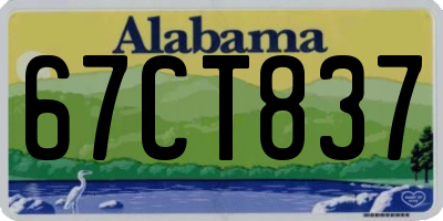 AL license plate 67CT837