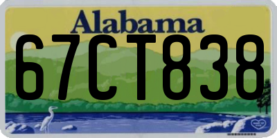 AL license plate 67CT838