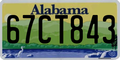 AL license plate 67CT843