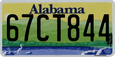 AL license plate 67CT844