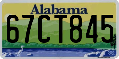 AL license plate 67CT845